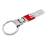 Audi RS RS4 Sline S3 S4 S5 S6 Metal Car Keychain Key Ring Holder