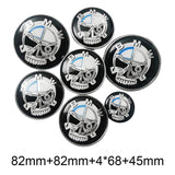 7PCS BMW 1 3 5 7 Series Car Front Hood Sticker Rear Emblem Badge Car Steering Wheel Sticker Wheel Center Hub Cap