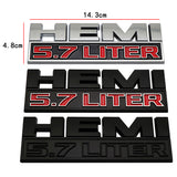 Dodge HEMI 5.7 6.4 LITER Metal/ABS Car Side Sticker Emblem Badge