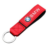 BMW PU Leather Metal Car Logo Keychain