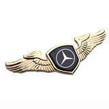 Mercedes Benz Angle Wings Metal Car Front Hood Bonnet Sticker Emblem Badge