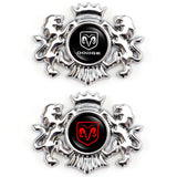 Dodge Double Lion Metal Car Rear Sticker Auto Window Emblem Badge Decal