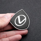 2pcs 39x39mm Lexus Shield Metal Car Window Sticker Emblem Badge Decal