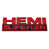 Dodge HEMI 5.7 6.4 LITER Metal/ABS Car Side Sticker Emblem Badge