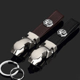 MG Leopard PU Leather Car Keychain Key Ring Pendant