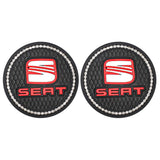 2PCS SEAT Diamond Car Water Coaster Cup Mat