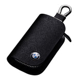 BMW Leather Car Logo Keychain Cover Case Key Bag