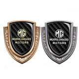 MG Metal Carbon Fiber Shield Car Rear Sticker Auto Window Emblem Badge Decal