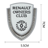 Renault Metal Shield Car Rear Sticker Auto Window Emblem Badge Decal