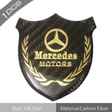 Mercedes Benz Metal Car Rear Sticker Auto Window Carbon Fiber Shield Emblem Badge Decal