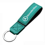 Mercedes Benz PU Leather Metal Car Logo Keychain
