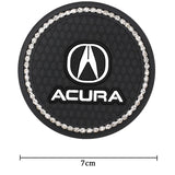 2PCS Acura Diamond Car Water Coaster Cup Mat