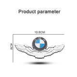 BMW Metal Wings Car Rear Sticker Auto Window Emblem Badge Decal