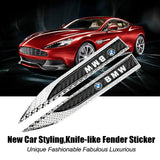 2pcs BMW M Performance Logo Metal Car Side Fender Emblem Stickers
