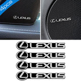 4pcs/set Lexus Metal Car Stereo Sticker Auto Audio Emblem Decal