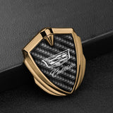 Cadillac Shield Carbon Fiber Car Side Window Sticker Emblem Badge Decal