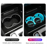 2pcs Mercedes Benz W124 W140 W168 W176 W203 W204 W205 W212 W213 W214 W215 Logo Car Water Coasters 7-color LED Light Cup Mat Holder