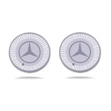2pcs Mercedes Benz Logo Car Water Coasters 7-color LED Light Cup Mat Holder