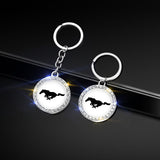 Ford Mustang Logo Diamond Keychain Metal Keyring