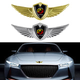 Abarth Logo 3D Metal Wing Car Emblem Sticker Badge Decal