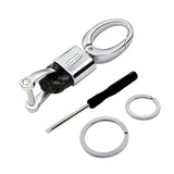 Lincoln Logo PU Leather Braided Rope Car Keychain