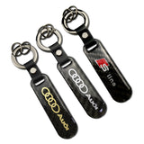 Audi Sline Carbon Fiber Car Logo Keychain Keyring