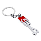 Audi Sline Supercharged S4 Logo Metal Car Keychain Keyring