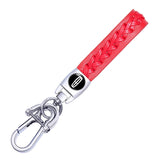 Lincoln PU leather Braided Rope Car Keychain