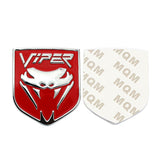Dodge Viper Logo Metal Car Front Grille Emblem Badge Rear Sticker Decal