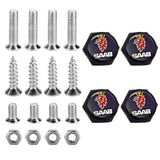 4pcs/set SAAB Logo Stainless Steel Car License Plate Bolts