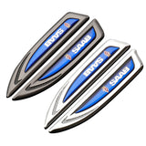 2pcs SAAB Metal Car Side Fender Emblem Sticker Decal