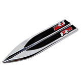 2pcs Volkswagen Rline GTI GTD Logo Metal Car Side Fender Sticker Emblem Badge Decal Decoration