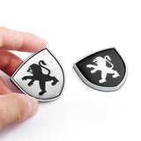 2pcs 39x39mm Peugeot Shield Metal Car Window Sticker Emblem Badge Decal