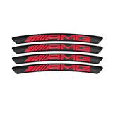 4pcs/set 9cm Mercedes Benz AMG Brabus 4 Matic Aluminum Alloy Car Wheel Rim Tyre Sticker