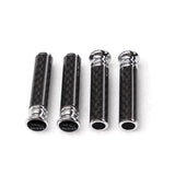 4pcs/set Jaguar Logo Carbon Fiber Car Door Bolt Lock Pins Gate Lock Screws