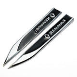 2pcs/set Renault Metal Car Fender Side Sticker Emblem Badge Decal