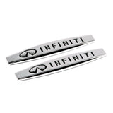 2pcs Infiniti Metal Car Fender Side Badge Decal Rear Emblem Sticker