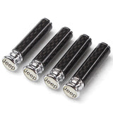 4pcs/set Jeep Logo Carbon Fiber Car Door Bolt Lock Pins Gate Lock Screws