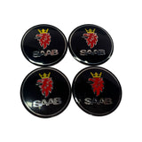 4pcs/set 56mm SAAB Car Wheel Center Hub Sticker Decal