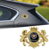 Cadillac Double Lion Metal Car Rear Sticker Auto Window Emblem Badge Decal
