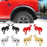 2pcs Ford Bronco Horse Logo ABS Car Body Side Sticker Emblem Badge Decal