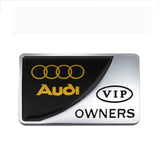Audi VIP OWNERS Metal Car Stickers Rear Emblem Badge
