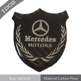 Mercedes Benz Metal Car Rear Sticker Auto Window Carbon Fiber Shield Emblem Badge Decal