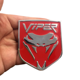 Dodge Viper Logo Metal Car Front Grille Emblem Badge Rear Sticker Decal