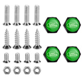 4pcs/set Land Rover Logo Stainless Steel Car License Plate Bolts