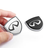 2pcs 39x39mm Infiniti Shield Metal Car Window Sticker Emblem Badge Decal