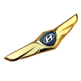 Hyundai Metal Wings Car Front Hood Sticker Emblem Badge Decal