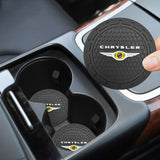 2pcs/set Chrysler Logo PVC Waterproof Car Water Coaster