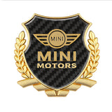 MINI Cooper Metal Carbon Fiber Car Rear Sticker Shield Trunk Emblem Badge Decal
