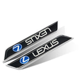2pcs Lexus Logo Car Fender Side Sticker Decal Emblem Badge
